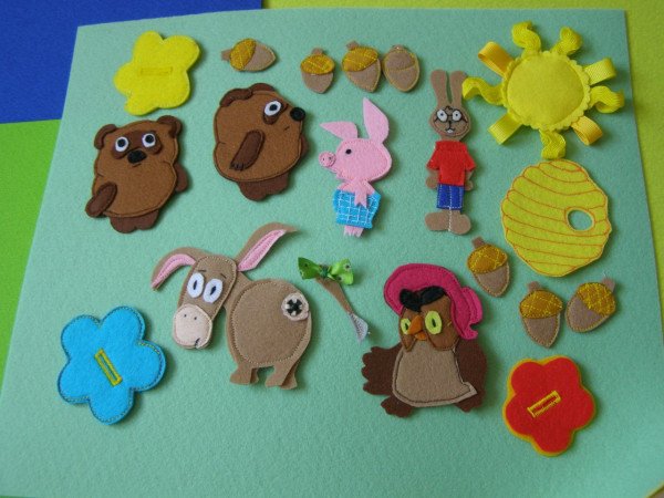 Персонажи мультиков из фетра