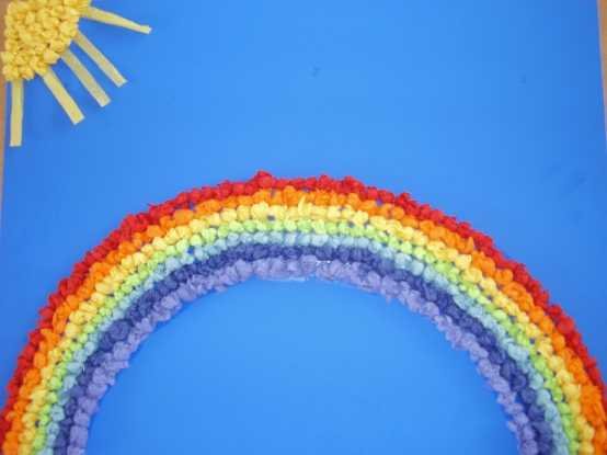 Поделка Радуга из цветной бумаги