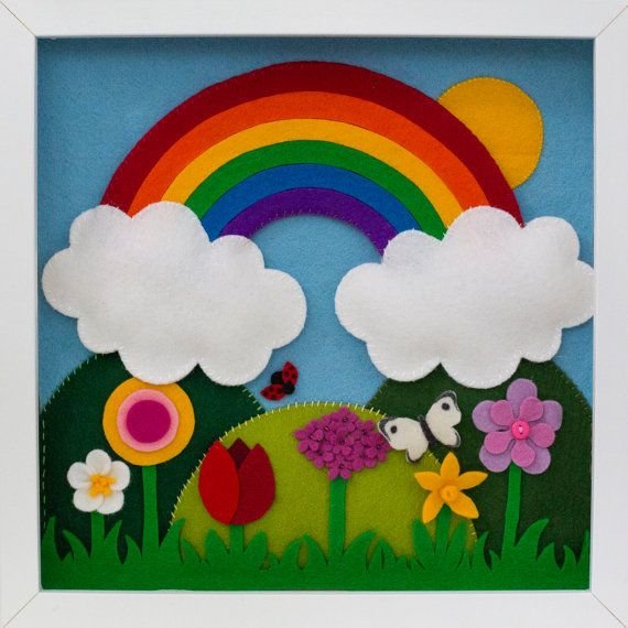 Панно из фетра Радуга