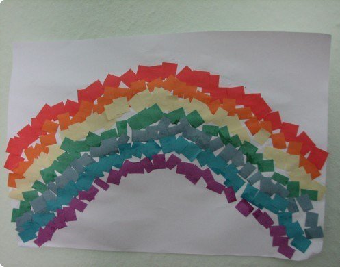 Аппликация Радуга в старшей группе