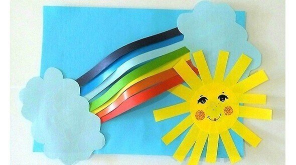 Радуга аппликация для детей