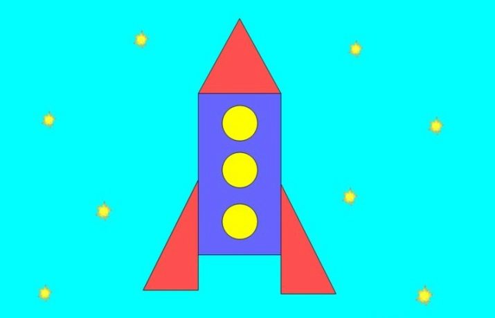 Ракета из геометрических фигур шаблон. Ракета из геометрических фигур. Ракета из геометрических фигур для детей. Аппликация. Ракета. Аппликация ракета из геометрических фигур.