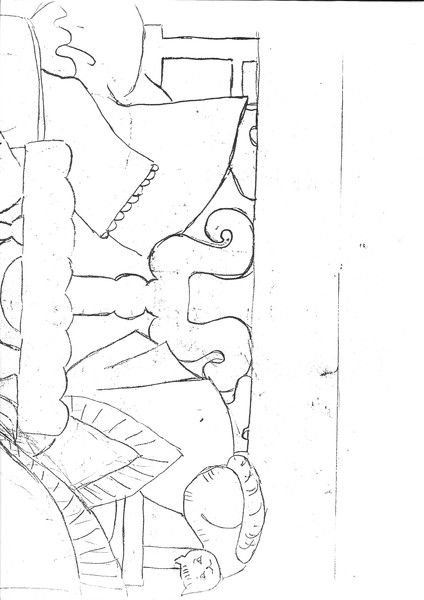 Лоскутное панно чаепитие у самовара