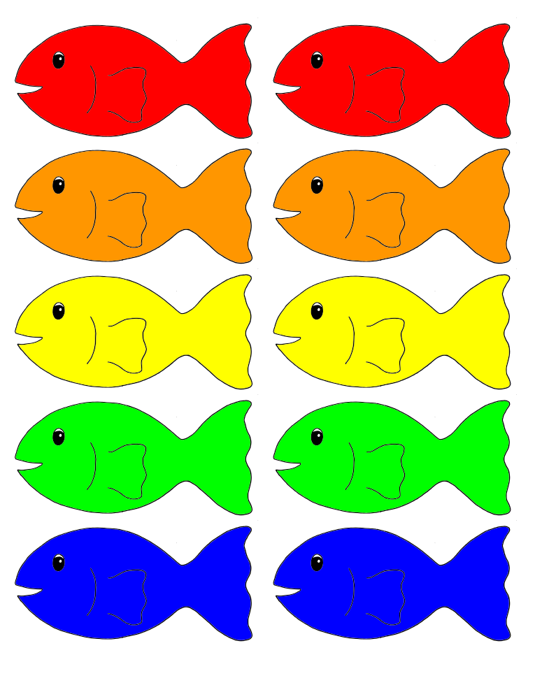 Разноцветные рыбы. Рыбки для вырезания. Цветные рыбки. Рыбки. Аппликация. Рыбки первая младшая группа