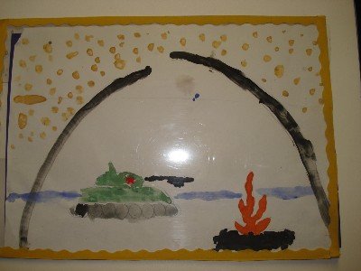 Рисование разорванное кольцо блокадного Ленинграда