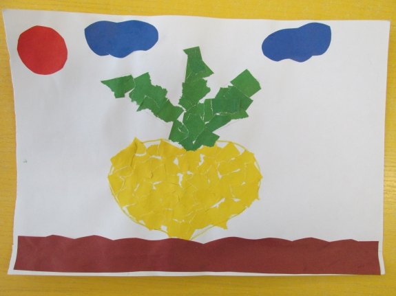 Обрывная аппликация в младшей группе