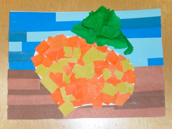 Мозаика из цветной бумаги