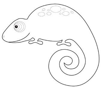 Хамелеон шаблон для аппликации