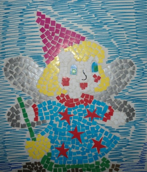 Мозаика из цветной бумаги