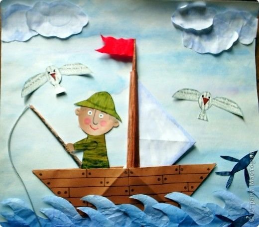 Аппликация рыбалка