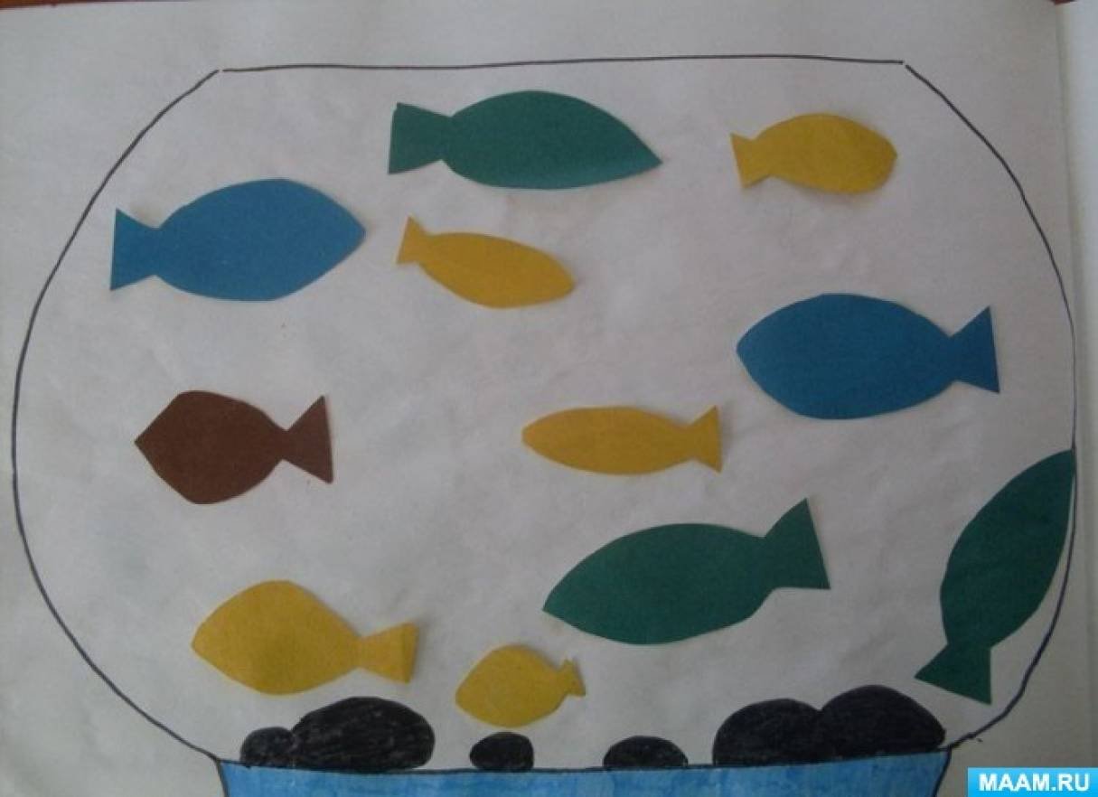 «Рыбки в аквариуме» т.с. Комарова аппликация подготовительная группа. Рыбки аппликация для детей старшей группы. Аквариумные рыбки аппликация в старшей группе. Рыбки аппликация для детей подготовительной группы.