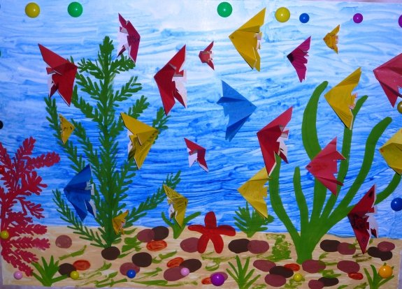 Аквариум аппликация подготовительная группа