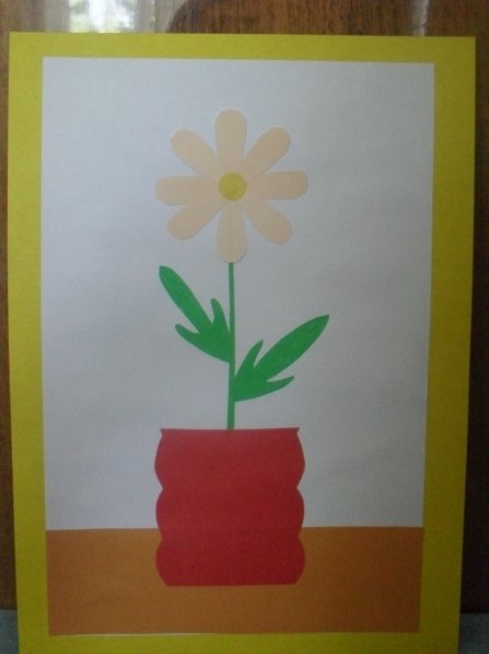 Аппликация на тему цветы в младшей группе