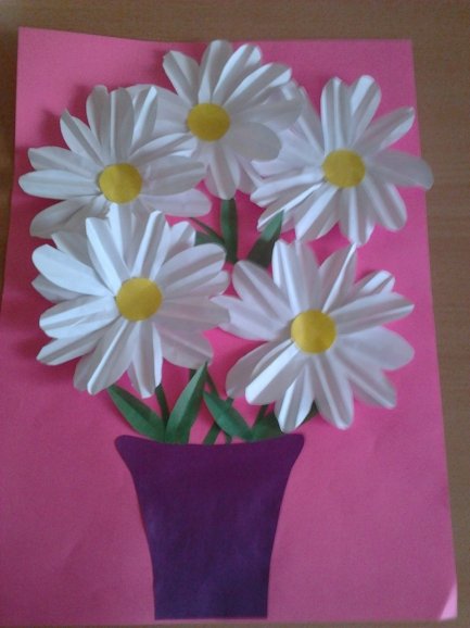 Букет для мамы детские поделки