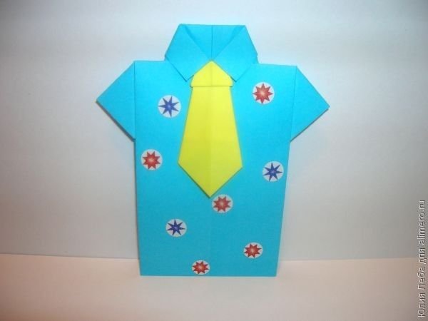 Рубашка из бумаги аппликация