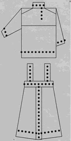 Трафарет рубахи и сарафана
