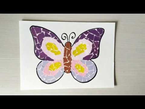 Отрывная аппликация бабочка