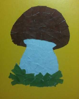 Гриб Боровик Обрывная аппликация