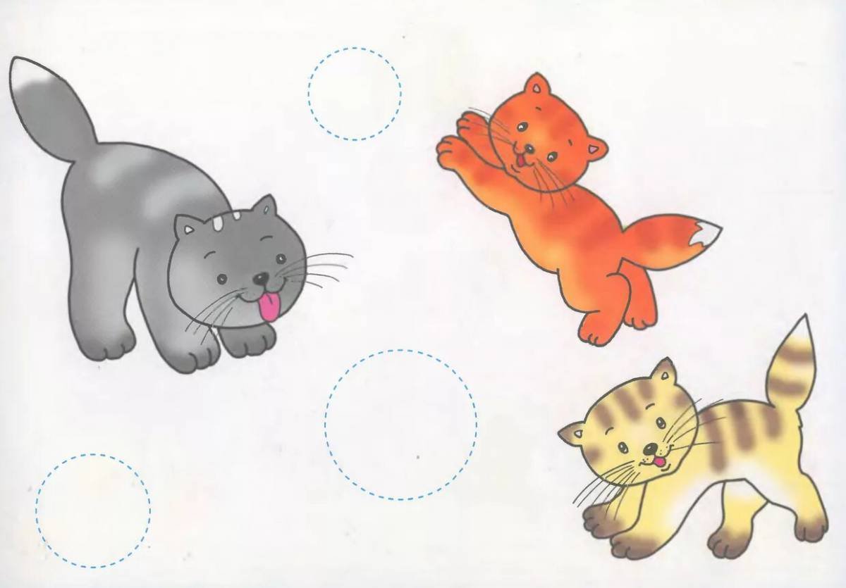 Нарисуй кота игра. Рисование для малышей. Рисование клубочки для котят. Рисование в младшей группе. Занятия для детей 3 лет рисование.