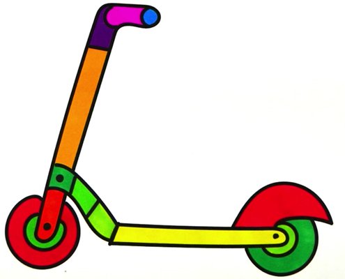 Самокат рисунок для детей