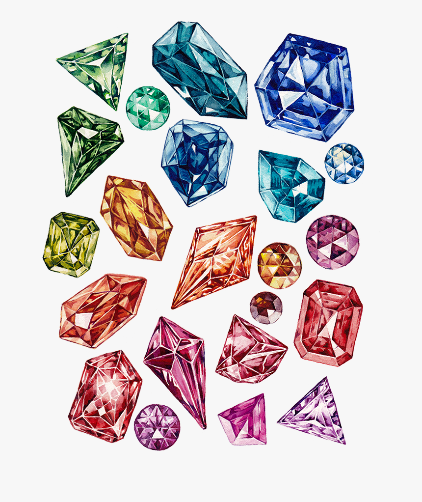 Кристаллы. Рисование кристаллов. Драгоценные камни. Алмаз стикер.