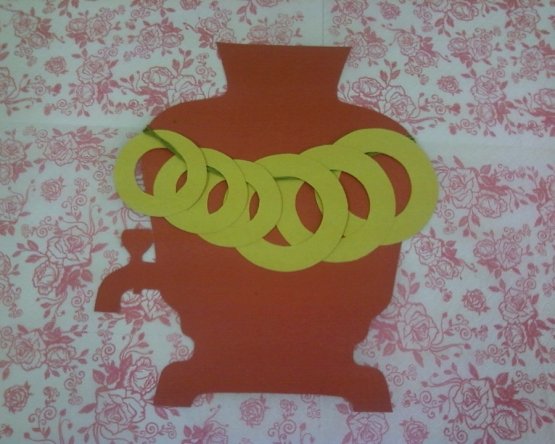 Самовар аппликация для детей