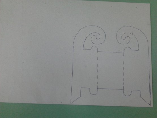 Поделка из бумаги сани