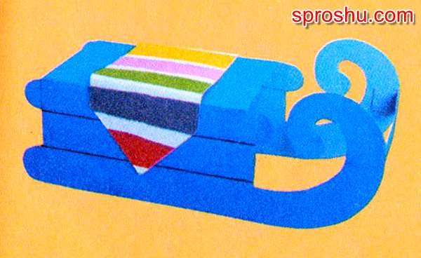 Поделки из бумаги санки