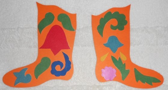 Аппликация татарский сапог ичиги