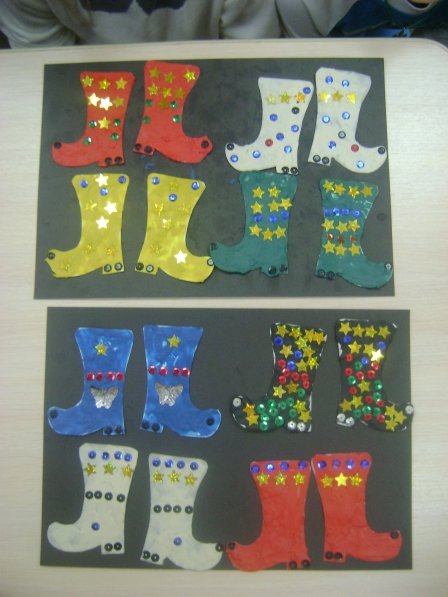 Аппликация в подготовительной группе одежда обувь