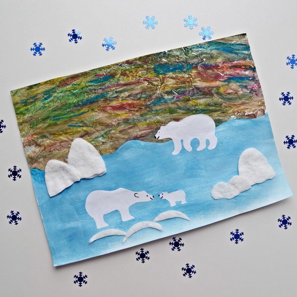 Обрывная аппликация Северный полюс