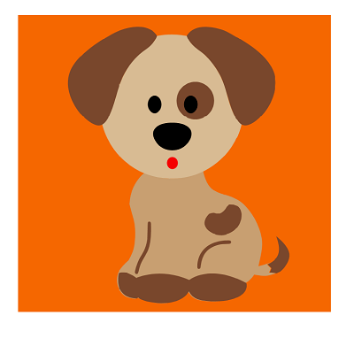 Аппликация щенок