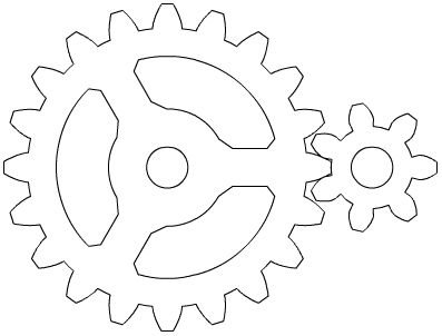 Шестеренки шаблон