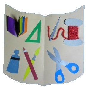 Аппликация на тему школьные принадлежности в подготовительной