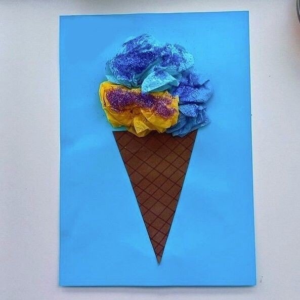 Аппликация для детей мороженое