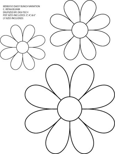 Ромашка трафарет для вырезания