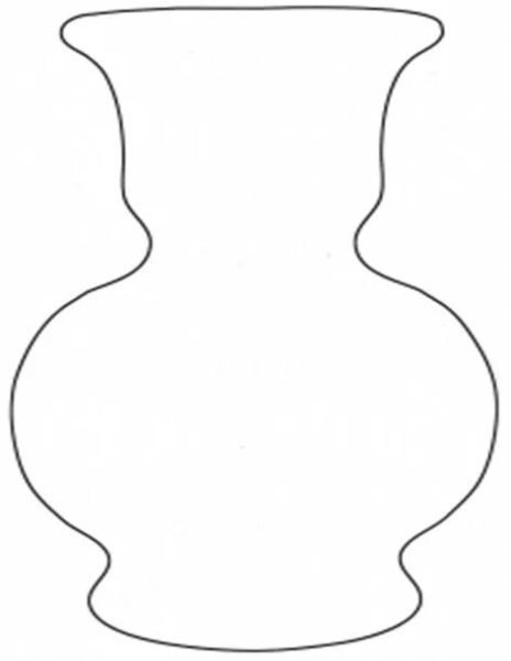 Трафарет ваза для цветов