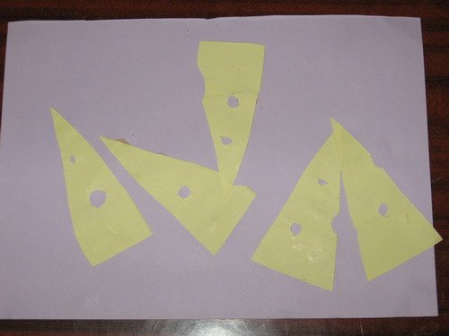 Вкусный сыр для медвежат аппликация