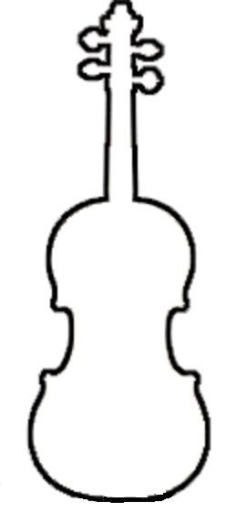 Скрипка трафарет