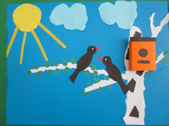 Весенняя аппликация для детей