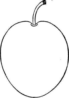 Трафарет слива для вырезания