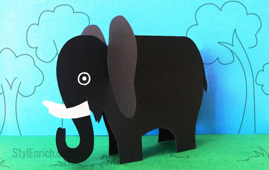 Поделка слон из бумаги. Объемная аппликация слон. Слоник из цветной бумаги. Слоненок из бумаги для детей. Поставь слоник