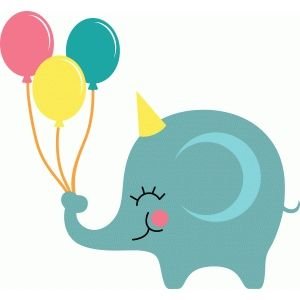 Слоник рисованный с шариками