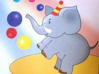 Аппликация слон жонглер Колдина