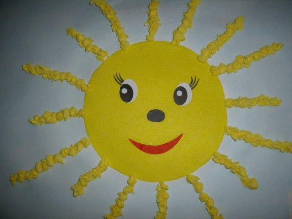 Солнышко из бумаги