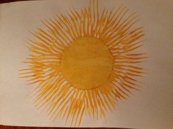 Рисование солнышко в средней группе
