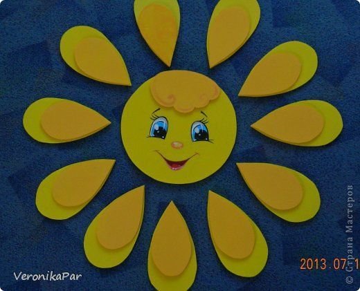 Поделка солнышко из бумаги