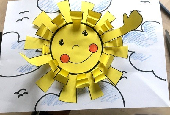 Солнышко из бумаги