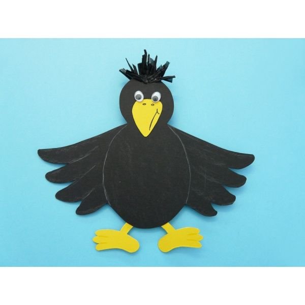 Ворона аппликация для детей