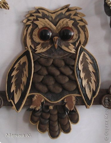 Сова из джута
